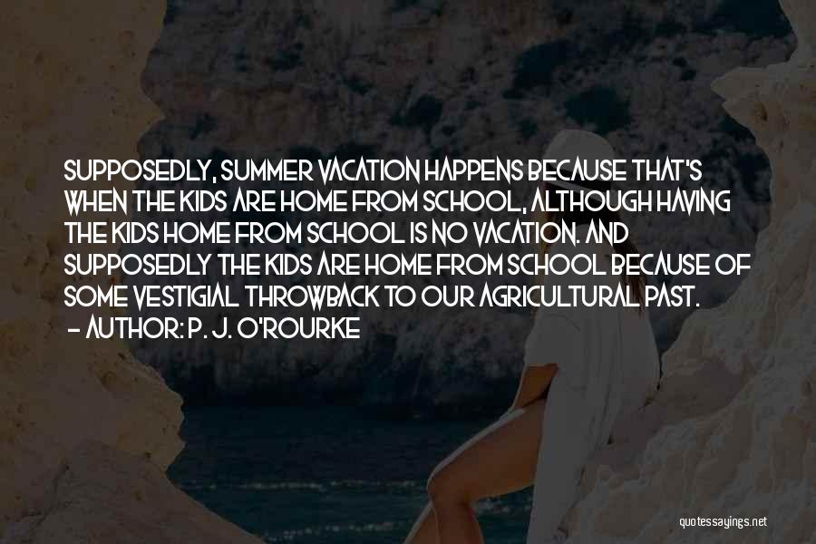 Summer Vacation Quotes By P. J. O'Rourke