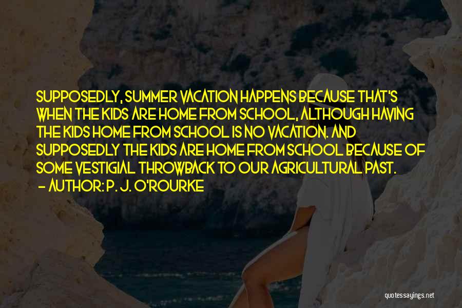 Summer Vacation School Quotes By P. J. O'Rourke