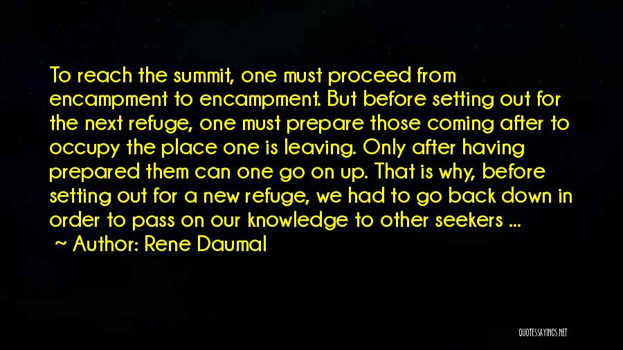 Summit Quotes By Rene Daumal