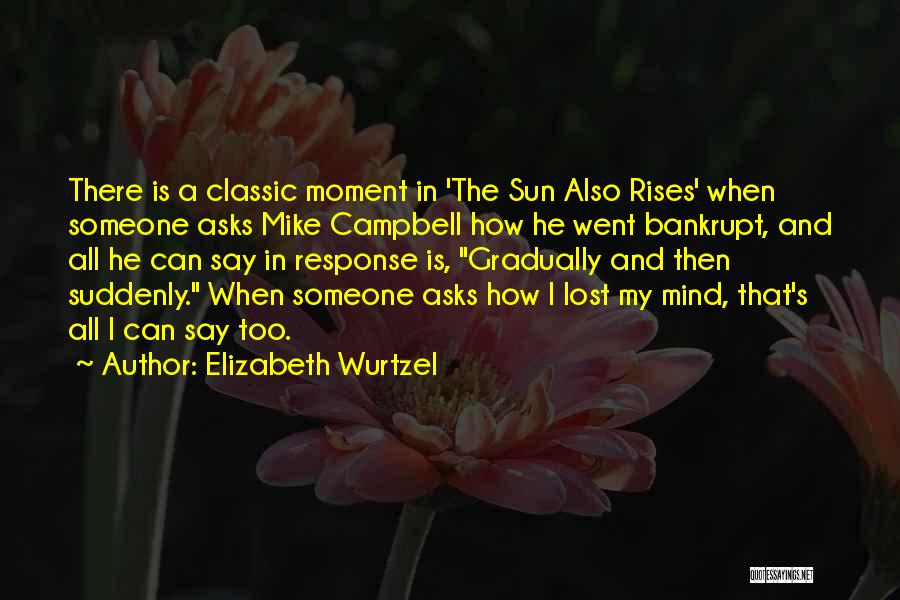 Sun Also Rises Quotes By Elizabeth Wurtzel