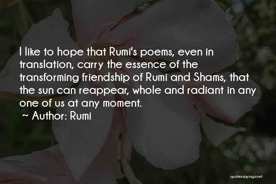 Sun And Hope Quotes By Rumi
