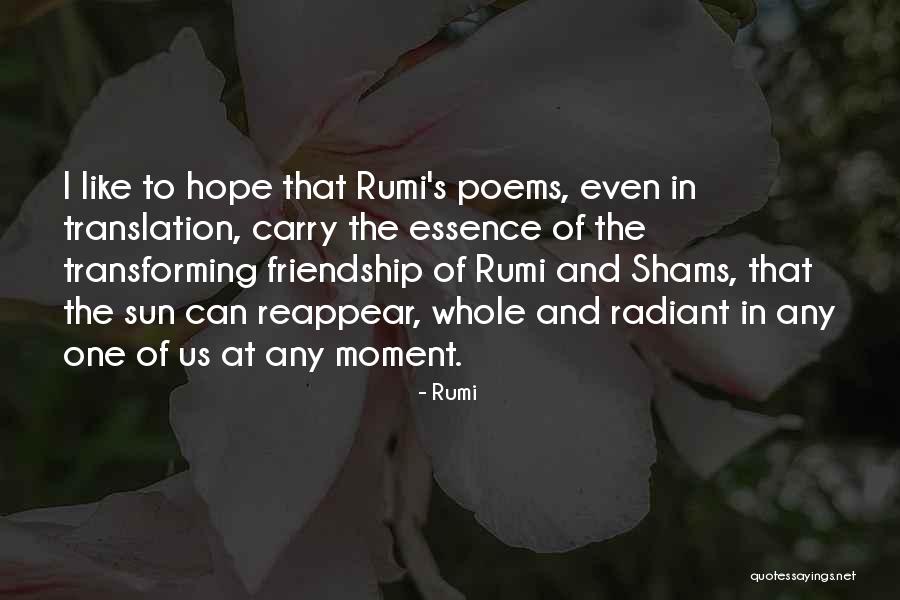 Sun And Hope Quotes By Rumi