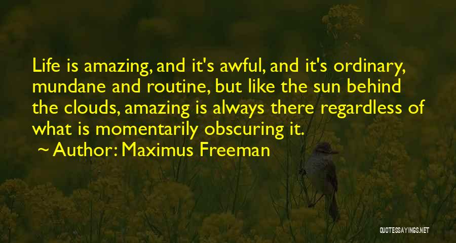 Sun Behind Clouds Quotes By Maximus Freeman