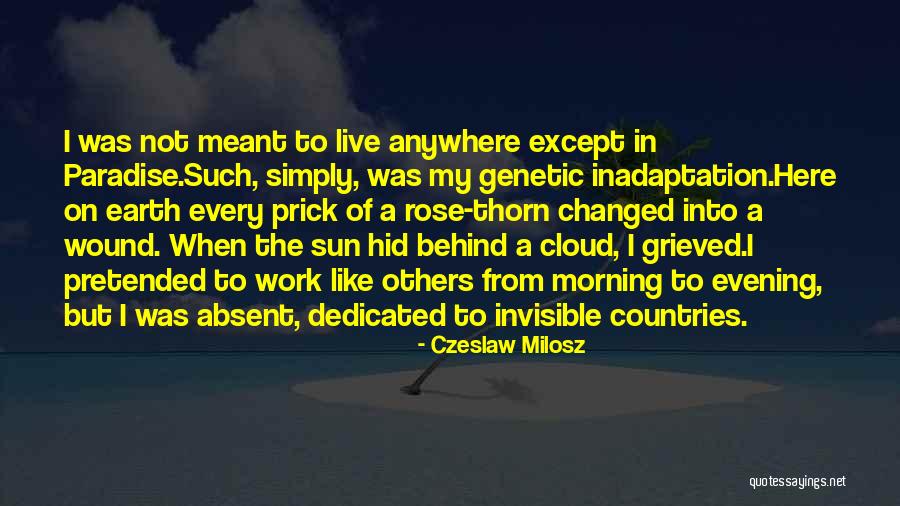 Sun Cloud Quotes By Czeslaw Milosz