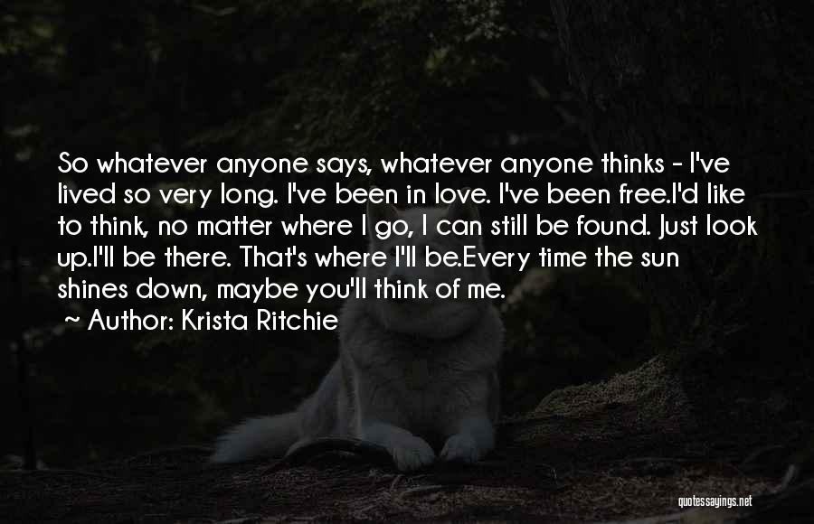 Sun Go Down Quotes By Krista Ritchie