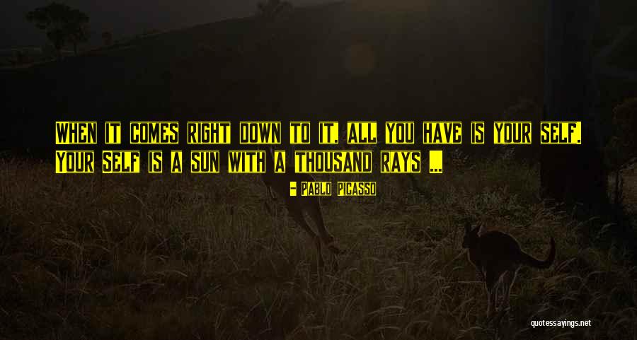 Sun Rays Quotes By Pablo Picasso