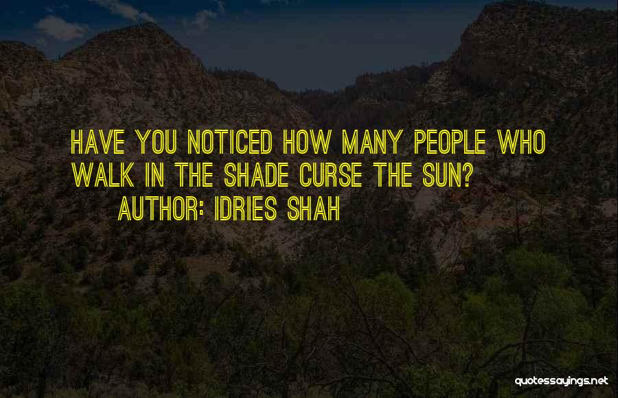 Sun Shade Quotes By Idries Shah