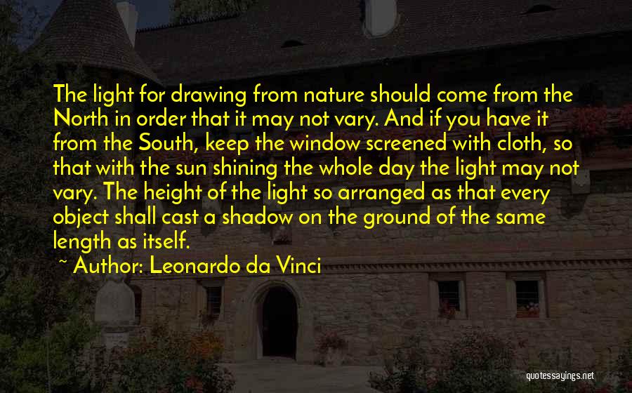 Sun Shining Day Quotes By Leonardo Da Vinci