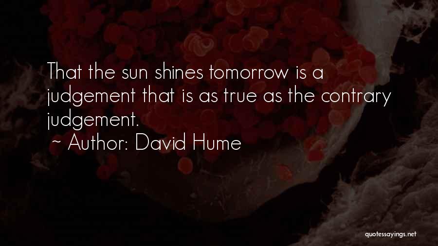 Sun Shining Quotes By David Hume