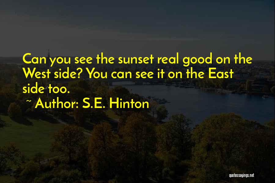 Sun Side Quotes By S.E. Hinton