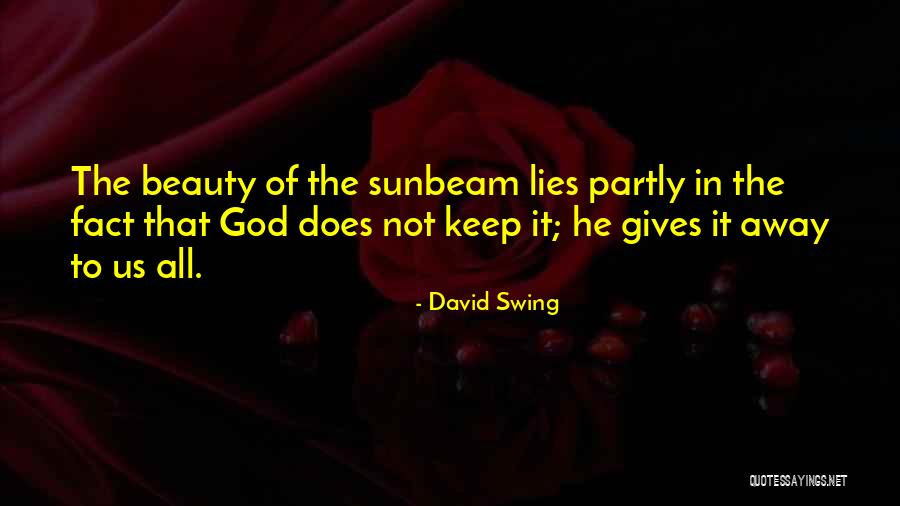 Sunbeam Quotes By David Swing Sunbeam Quotes By David Swing