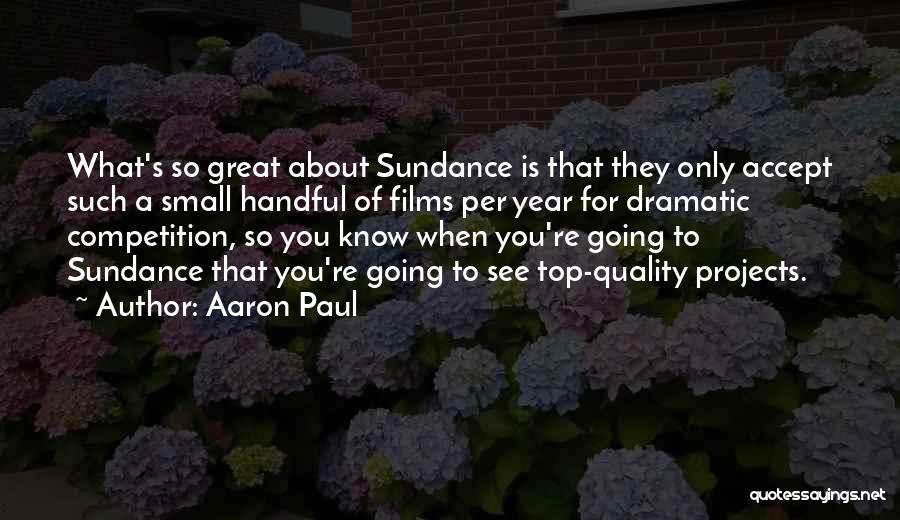 Sundance Quotes By Aaron Paul