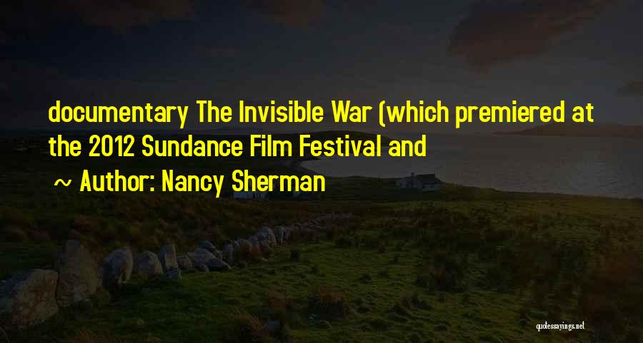 Sundance Quotes By Nancy Sherman