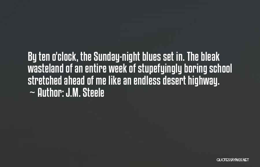 Sunday Night Blues Quotes By J.M. Steele