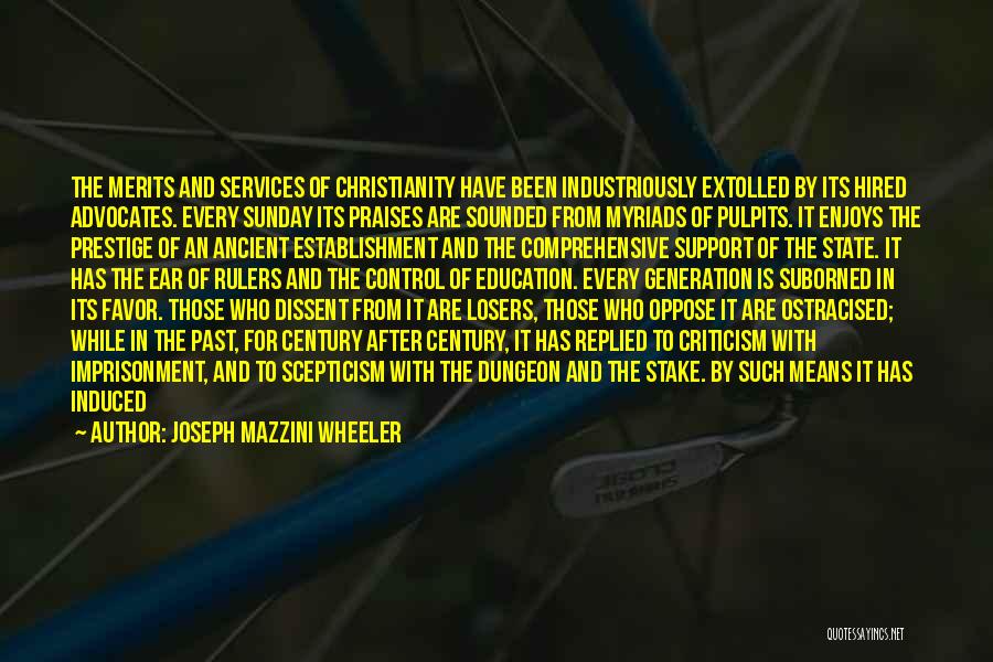 Sunday Praises Quotes By Joseph Mazzini Wheeler