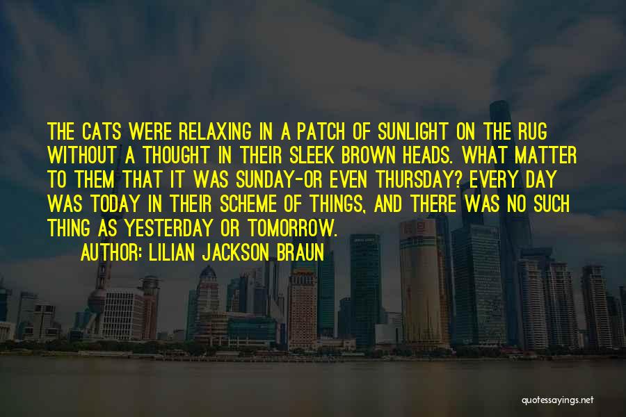 Sunday Relaxing Quotes By Lilian Jackson Braun