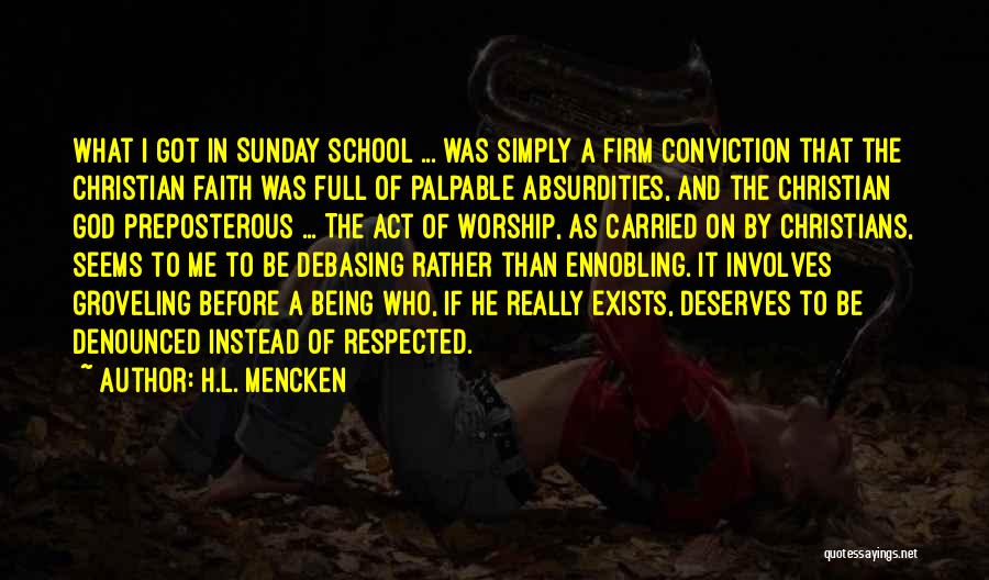 Sunday Worship Quotes By H.L. Mencken