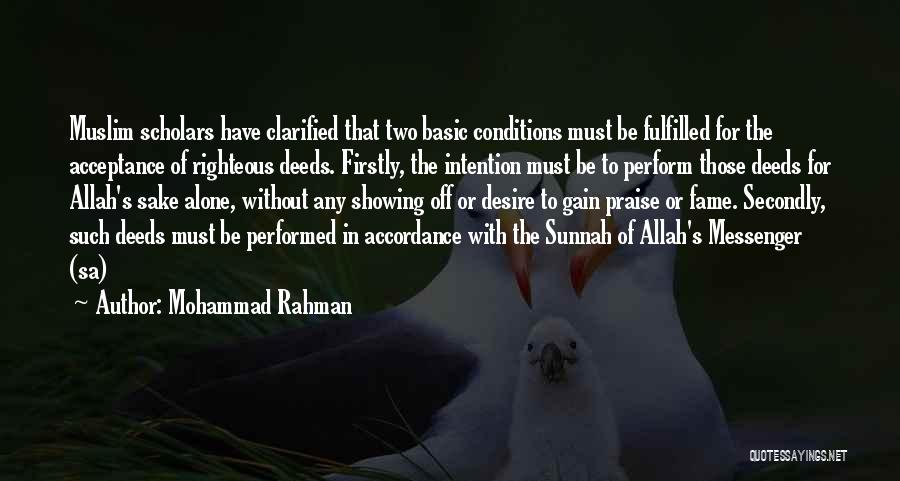 Sunnah Quotes By Mohammad Rahman