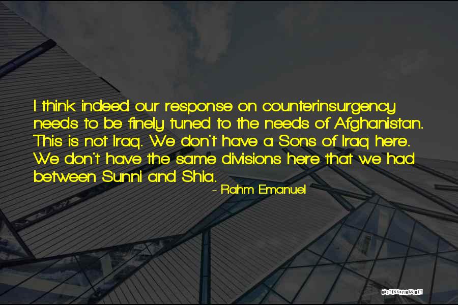 Sunni Quotes By Rahm Emanuel