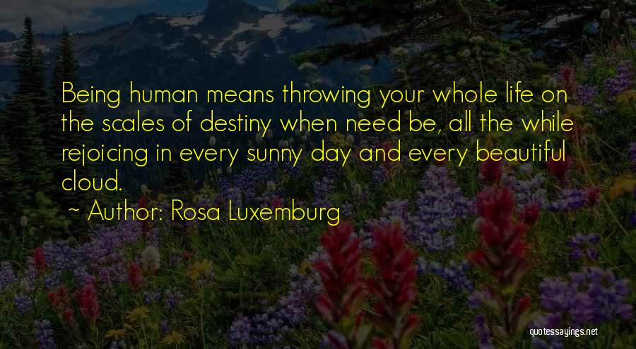 Sunny Day Life Quotes By Rosa Luxemburg