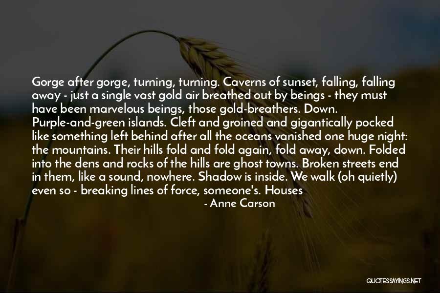 Sunset And Shadow Quotes By Anne Carson Sunset And Shadow Quotes By Anne Carson