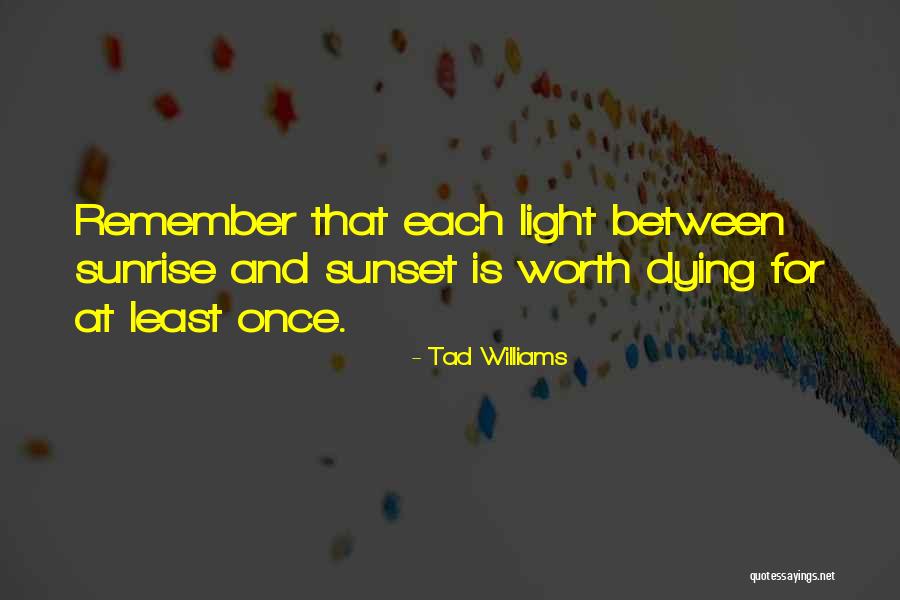Sunset And Sunrise Quotes By Tad Williams Sunset And Sunrise Quotes By Tad Williams