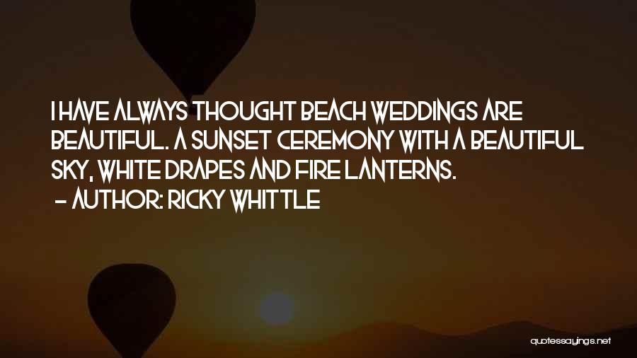 Sunset At The Beach Quotes By Ricky Whittle