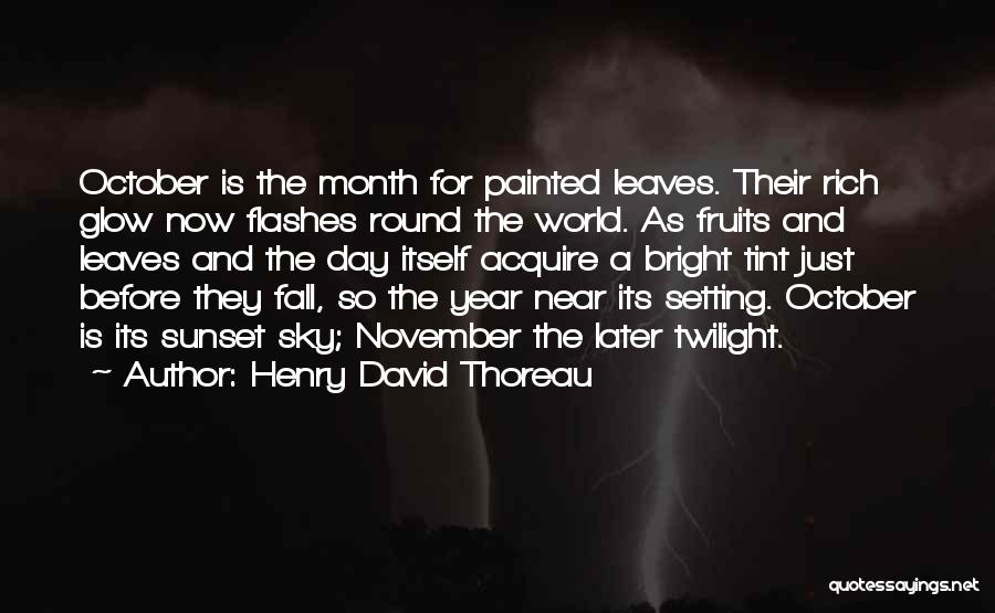 Sunset Glow Quotes By Henry David Thoreau