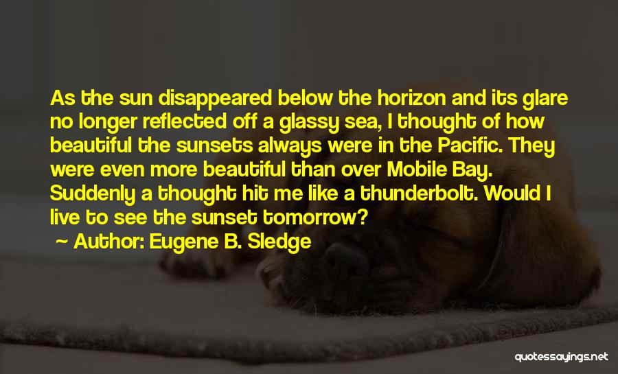 Sunset On The Sea Quotes By Eugene B. Sledge