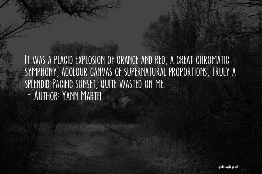 Sunset Orange Quotes By Yann Martel