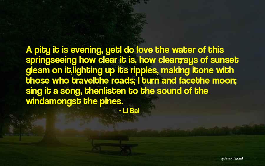 Sunset Over Water Quotes By Li Bai