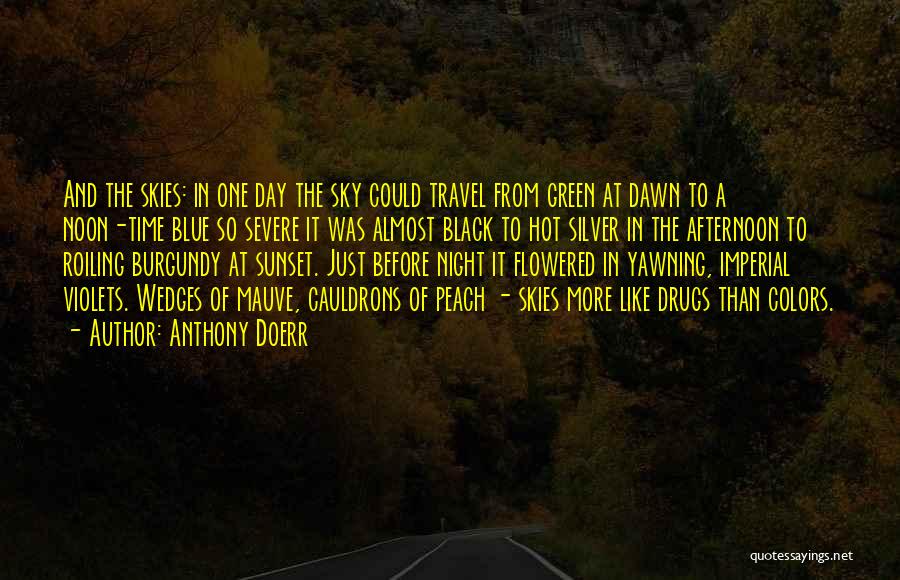 Sunset Skies Quotes By Anthony Doerr