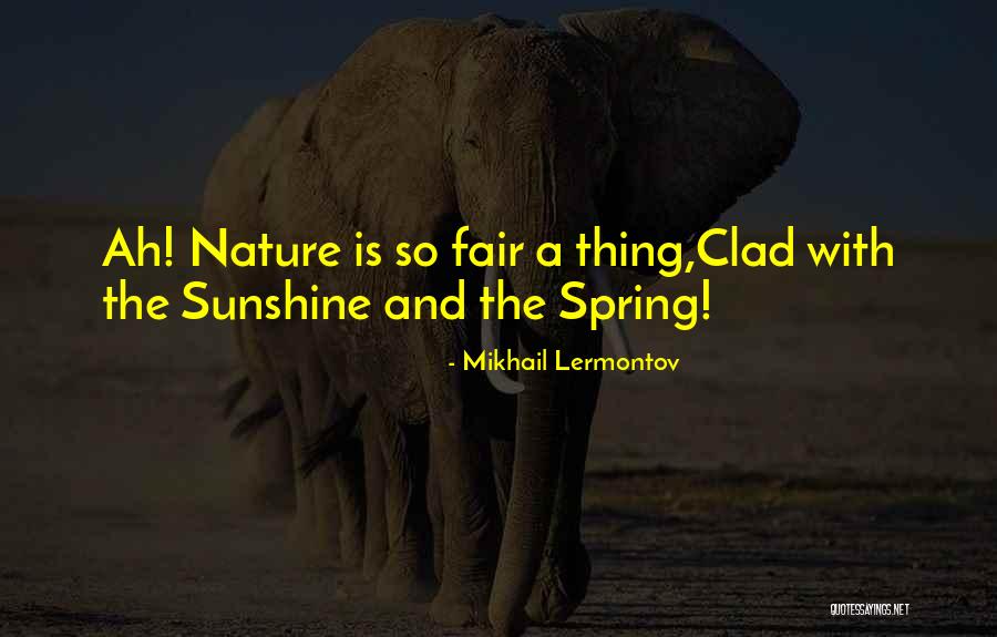 Sunshine And Beauty Quotes By Mikhail Lermontov