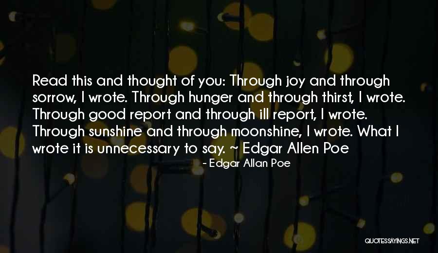 Sunshine And Moonshine Quotes By Edgar Allan Poe Sunshine And Moonshine Quotes By Edgar Allan Poe