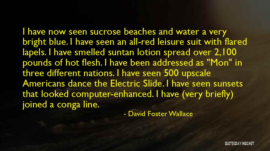 Suntan Quotes By David Foster Wallace