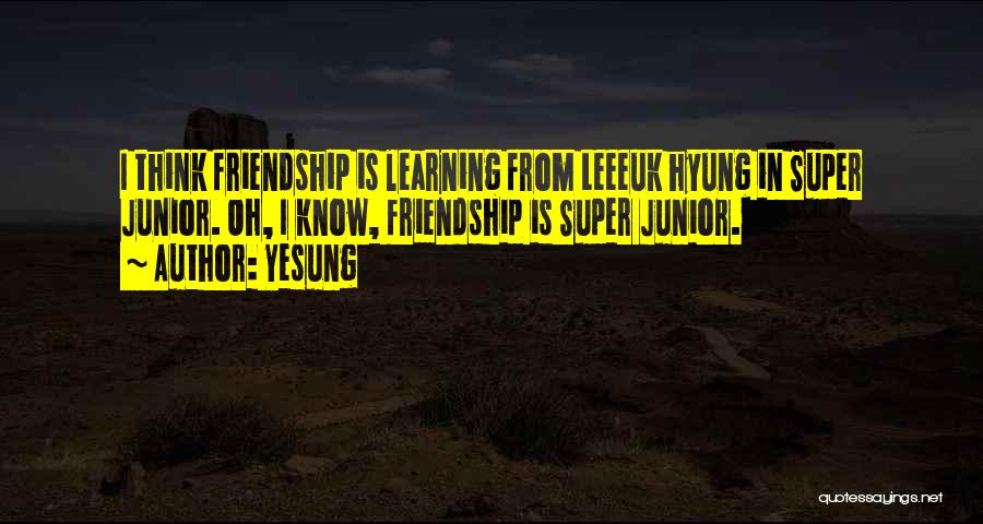 Super Friendship Quotes By Yesung