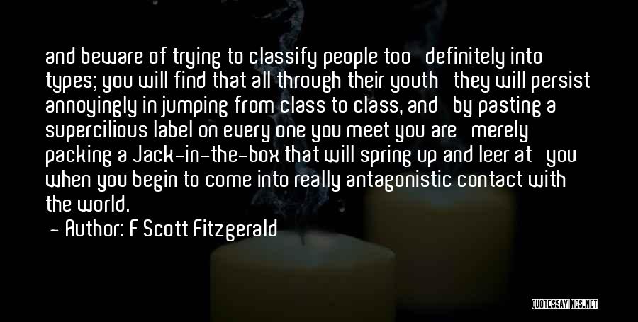 Supercilious Quotes By F Scott Fitzgerald