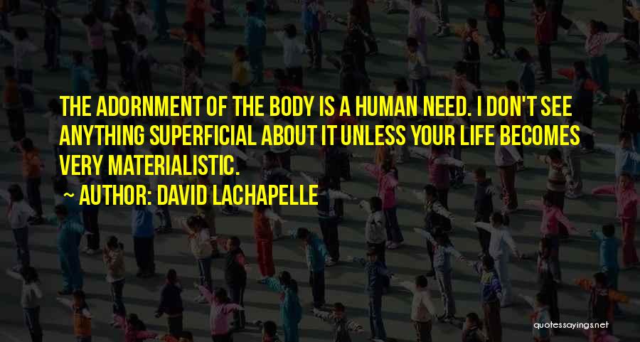 Superficial Life Quotes By David LaChapelle