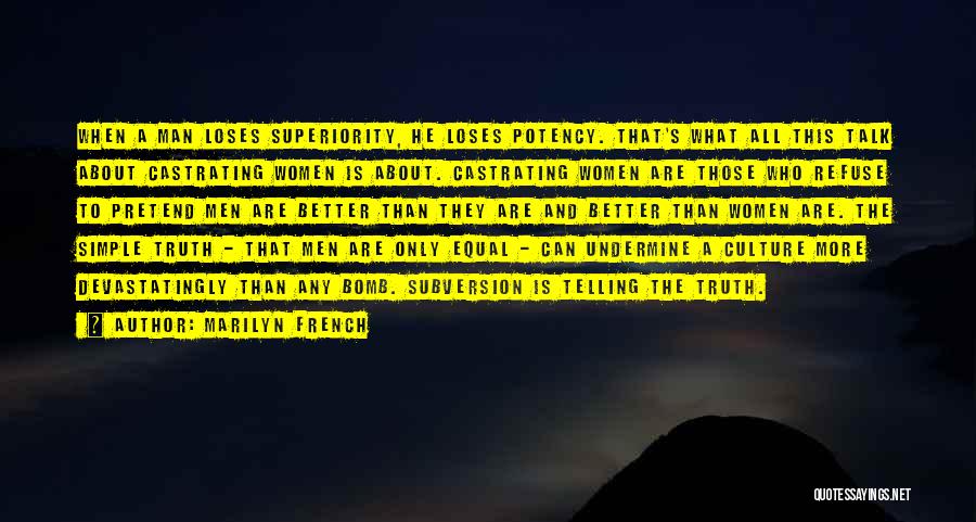 Superiority Quotes By Marilyn French