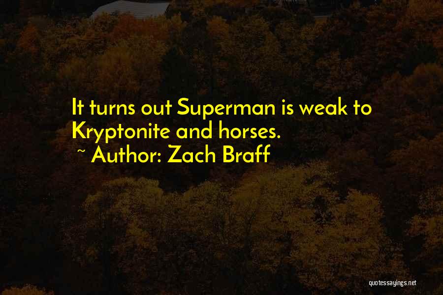 Superman And Kryptonite Quotes By Zach Braff