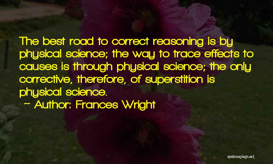 Superstitions And Science Quotes By Frances Wright