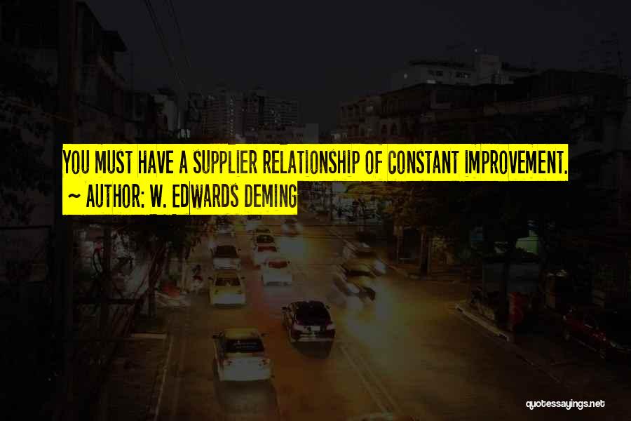 Supplier Management Quotes By W. Edwards Deming