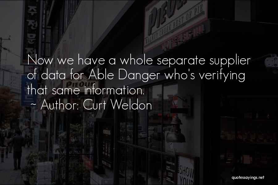 Supplier Quotes By Curt Weldon