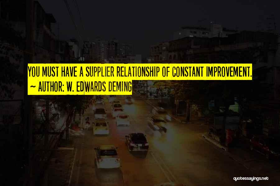 Supplier Relationship Management Quotes By W. Edwards Deming