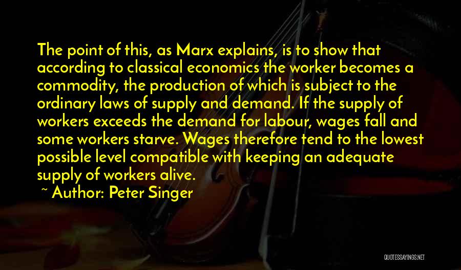 Supply And Demand Economics Quotes By Peter Singer