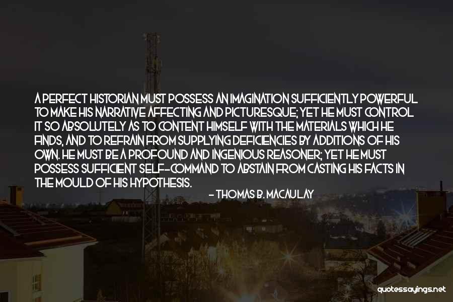 Supplying Quotes By Thomas B. Macaulay Supplying Quotes By Thomas B. Macaulay