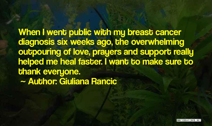 Support For Breast Cancer Quotes By Giuliana Rancic