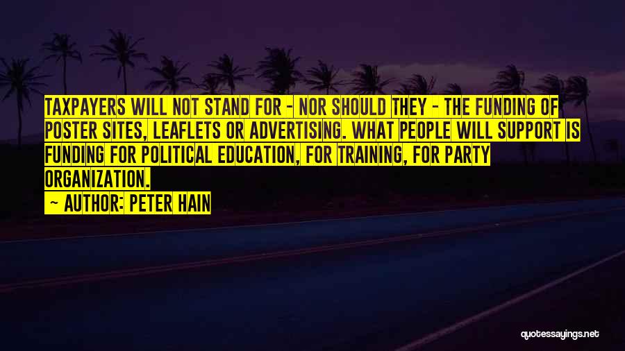 Support For Education Quotes By Peter Hain