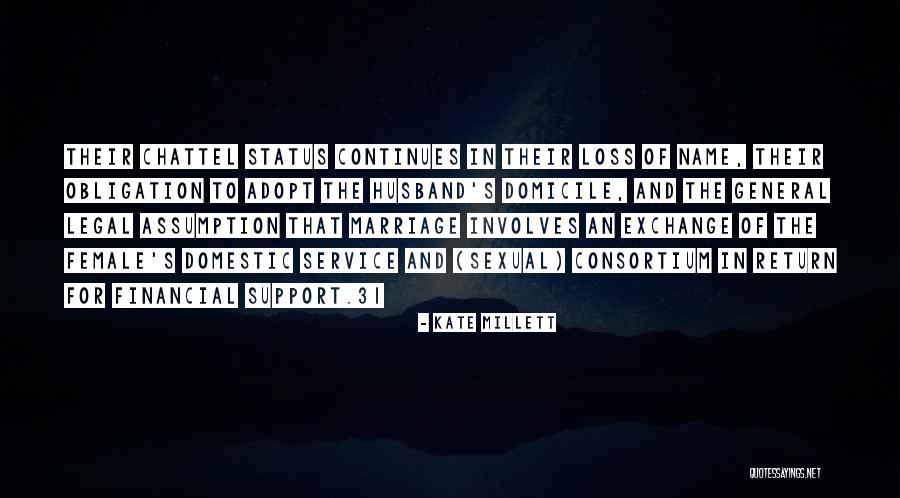 Support For Husband Quotes By Kate Millett Support For Husband Quotes By Kate Millett