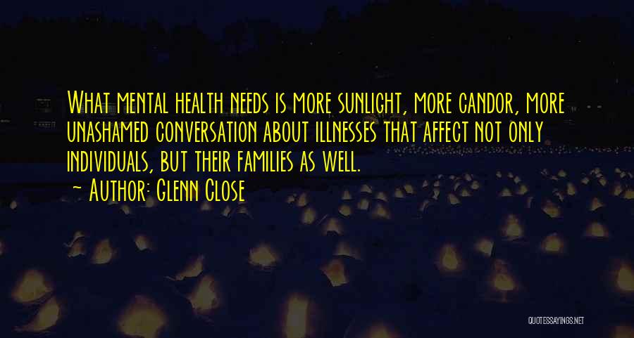 Support For Mental Illness Quotes By Glenn Close